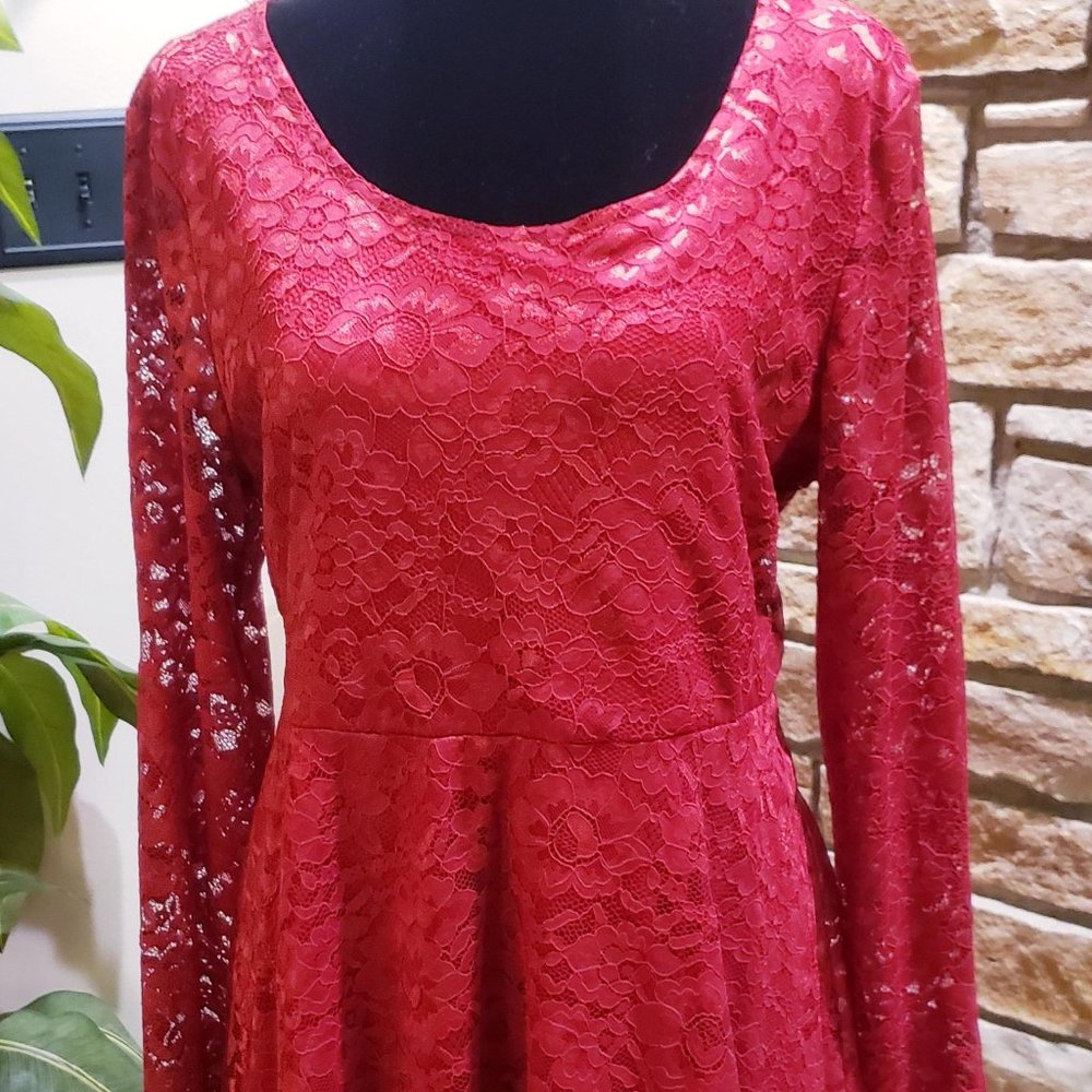 Maroon Lace Tunic
